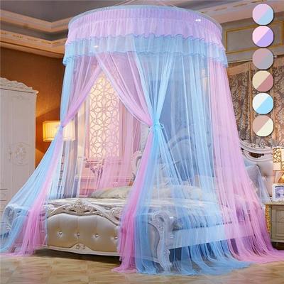 Prinzessin Bettwäsche Zelt Moskitonetz faltbares Himmelbett Elegante Fee Spitze Dossels Hing Betthimmel Moskitosicherer Bettvorhang