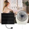 Solar Panel Fan High Conversion Efficiency Strong Airflow Low Noise Portable Design Solar Powered Camping Fan Outdoor Air Cooler