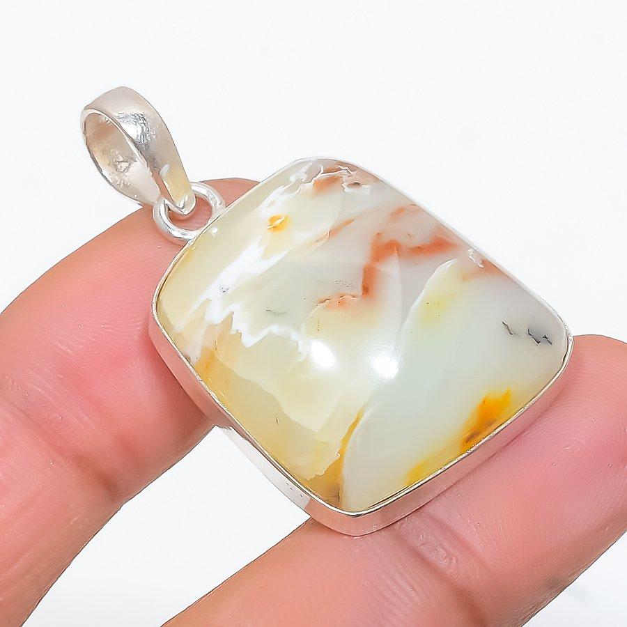 

Chrysoprase Gemstone Handmade 925 Steling Silver Jewelry Pendant 1.46 SU-9673