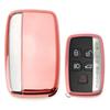 Chrom-Finish Roségold TPU Schlüsselanhängerhülle für 10-16 Land Rover Keyless Smart Key