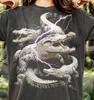 Retro Alligator Lightning 90s Graphic Comfort Colors® Tshirt, Vintage Crocodile Faded Tee, Animal Y2K Streetwear Bootleg Swamp Gift