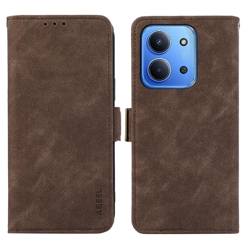 

ABEEL For Xiaomi Redmi 15C 4G (EU) (173mm) Case PU Leather Folio Stand View RFID Blocking Phone Cover Brown
