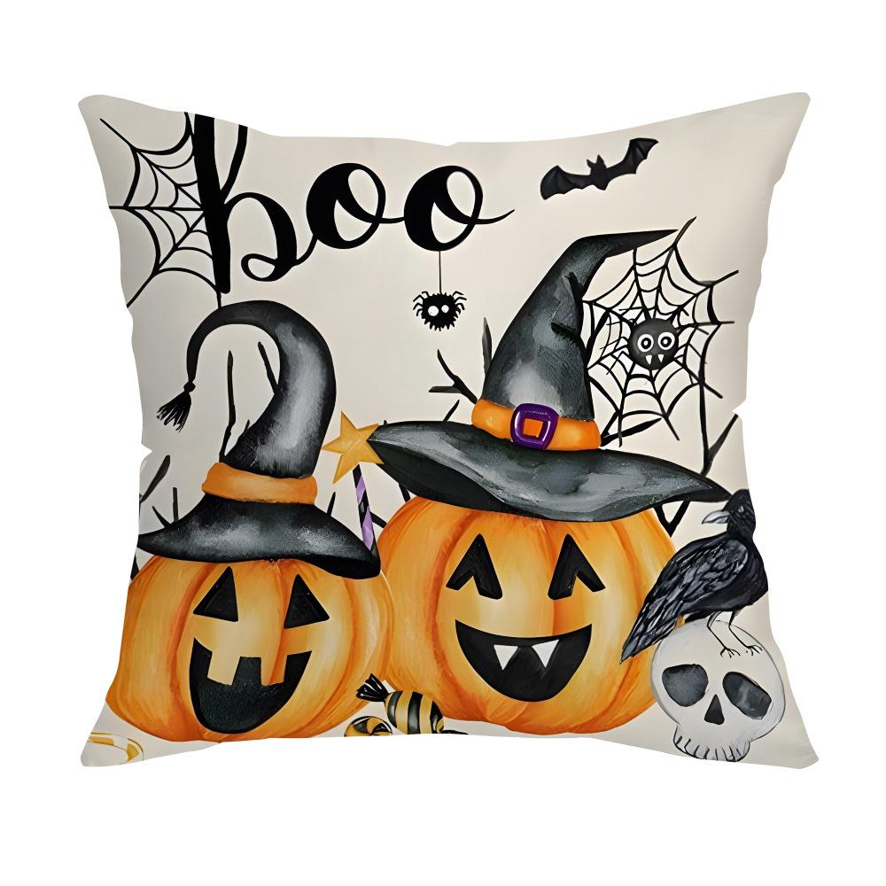 New Single-sided Printing Halloween Pumpkin Pillow Cushion Cover Sofa Living Room Corridor Decorative Back Cushion Cover