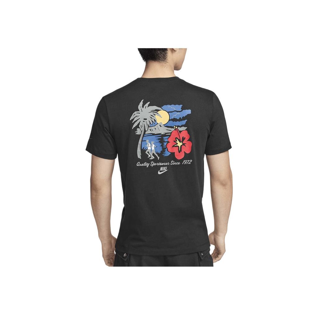 Nike Round Neck Logo Print Short Sleeve T-Shirt Men T-Shirts Black HF5533-010