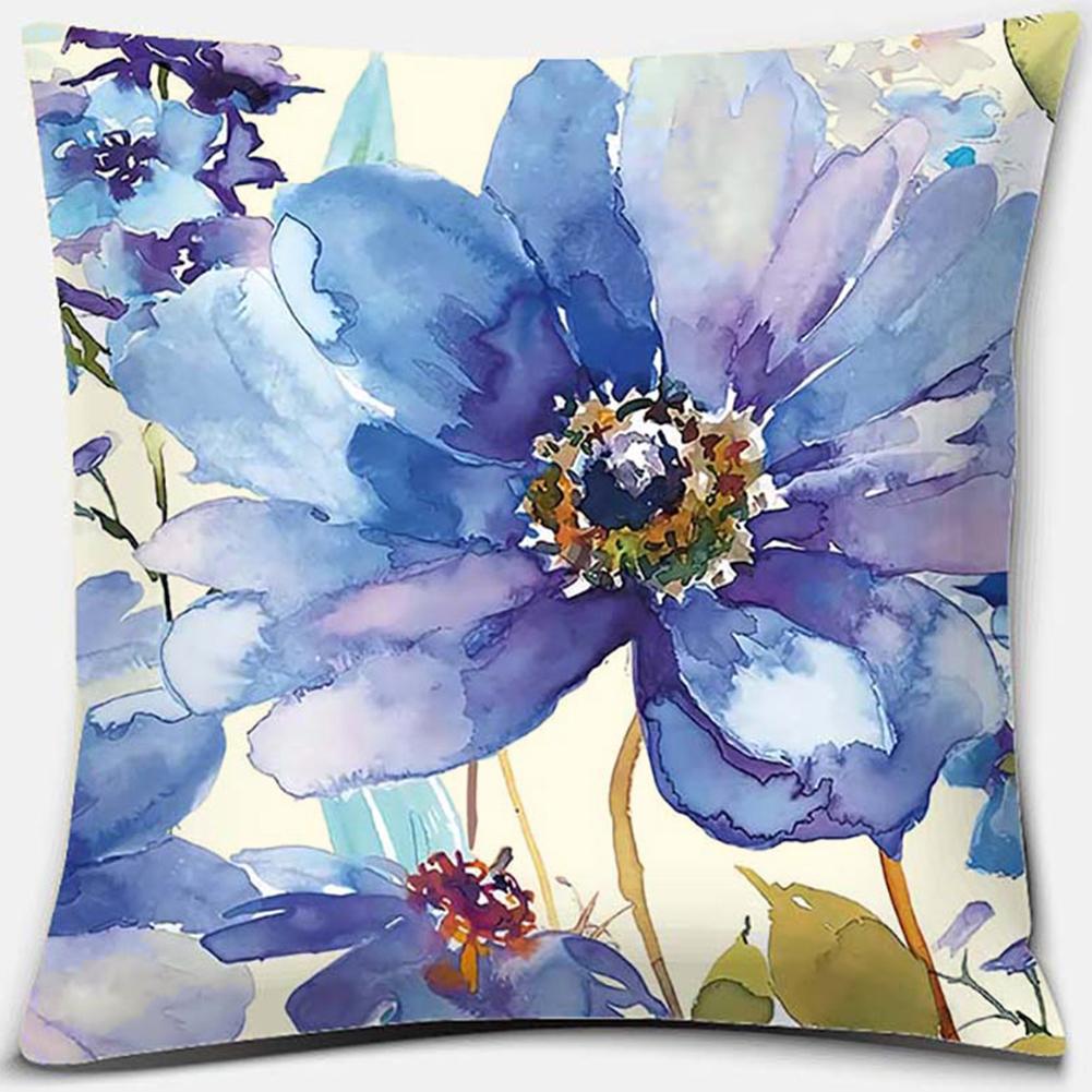 

Наволочка с принтом цветов и птиц, квадратная наволочка, украшение для дома и офиса, наволочка, чехол для подушки 50x50cm