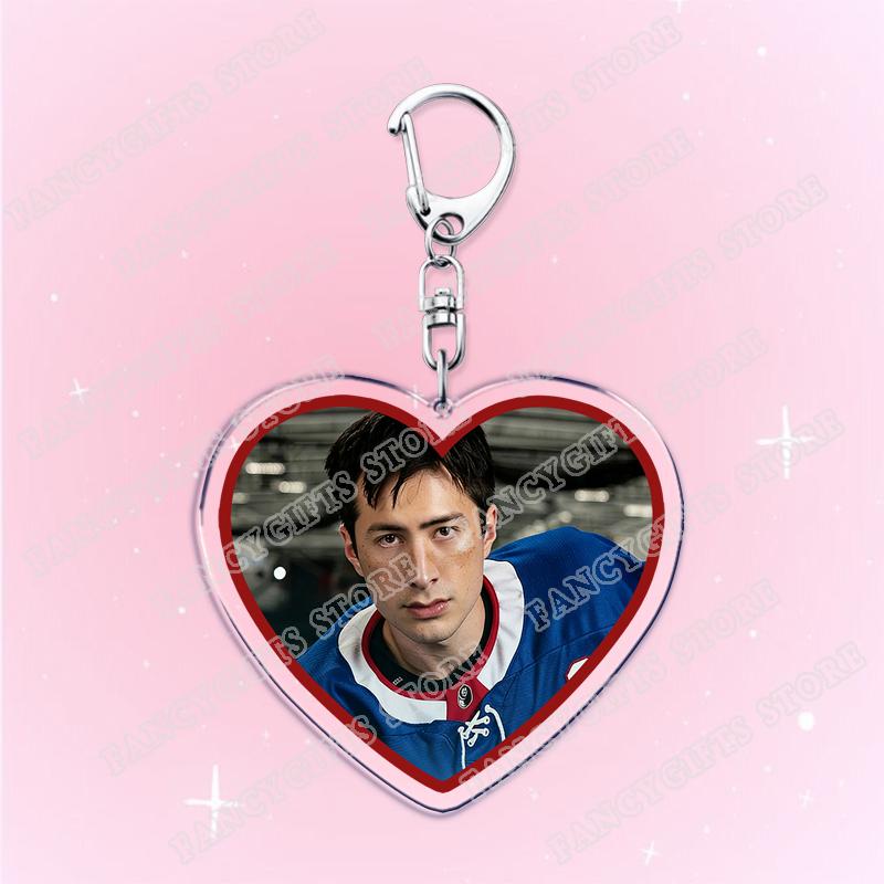 Heated Rivalry BL TV Show Heart Keychain for Accessories Shane Hollander Ilya Rozanov Love Keyring Jewelry Fans Friends Gifts