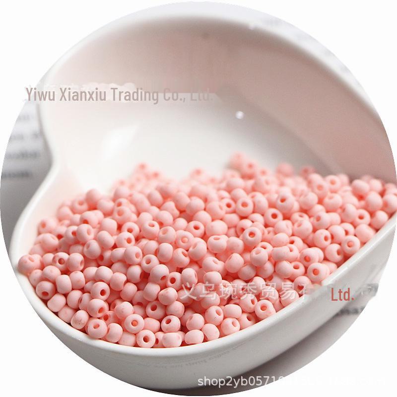 El Yapımı DIY Çocuk Kolye ve Bilekliği için Yüksek Kaliteli 3/4mm Buzlu Düz Renk Cam Pirinç Boncuklar