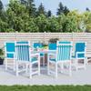Garden Chair Cushions for Low Back Chairs 6 pcs Blue 100 x 50 x 3 cm