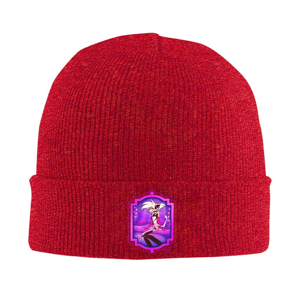 Men Women Hazbins Hotels Angel Dust Beanie Hats  Casual Knitting Hat Autumn Winter Hippie Caps Graphic Warm Soft Bonnet Hats