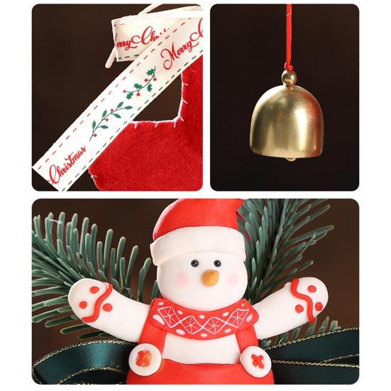Christmas Ornament Small Boot Mitten Santa Snowman Gingerbread Man Xmas Tree Hanging Ornament Holiday Decorative Car Pendant for Wall Window Decor