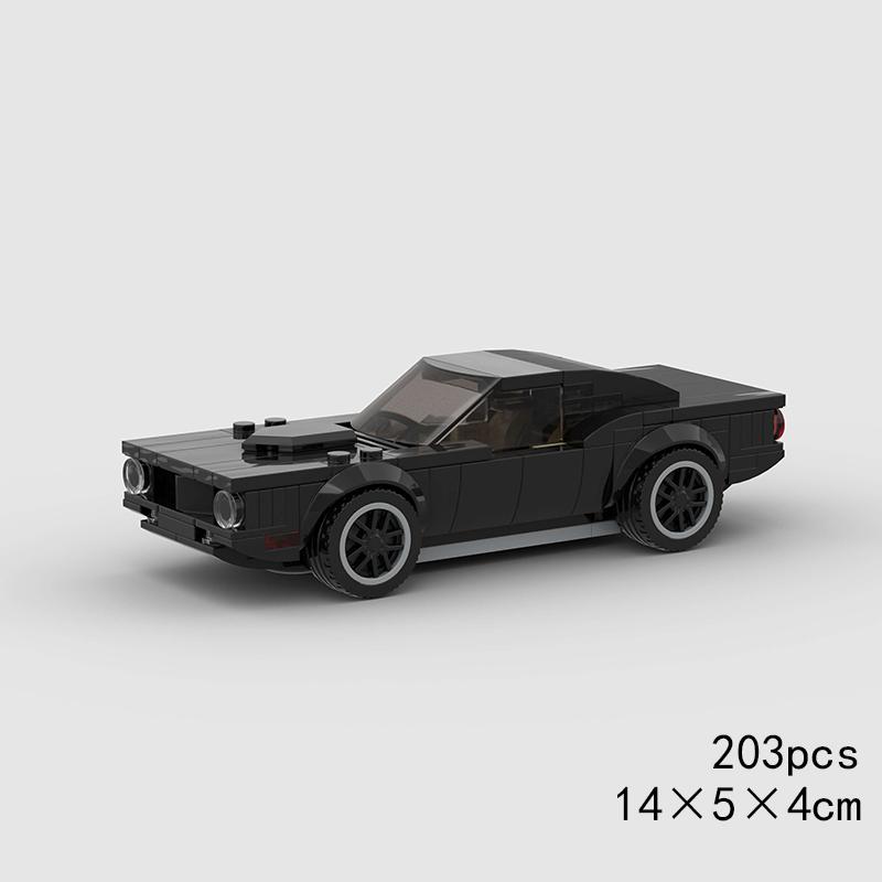 1967 Plymouth Barracuda MOC Speed Car - Technical Racing Vehicle Building Blocks Gift
