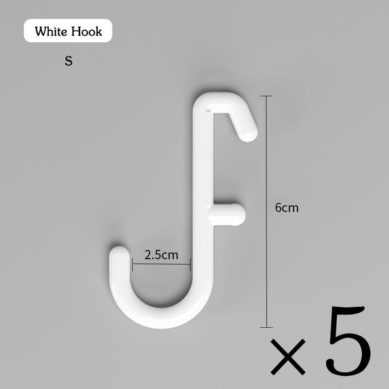 

Аксессуары для перфорированной доски «сделай сам», подвесные полки, крючки для хранения, настенный органайзер без штамповки, организация ремесел для гаража, кухни, комнаты Small hook * 5 белый