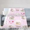 Cartoon Panda Bubu Dudu Blankets Flannel Summer   Multifunction Super Soft Throw Blanket for Sofa Couch Quilt