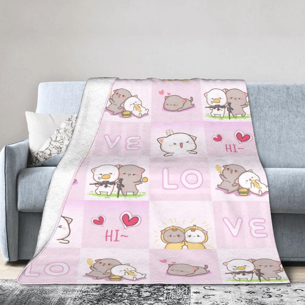 Cartoon Panda Bubu Dudu Blankets Flannel Summer Multifunction Super Soft Throw Blanket for Sofa Couch Quilt