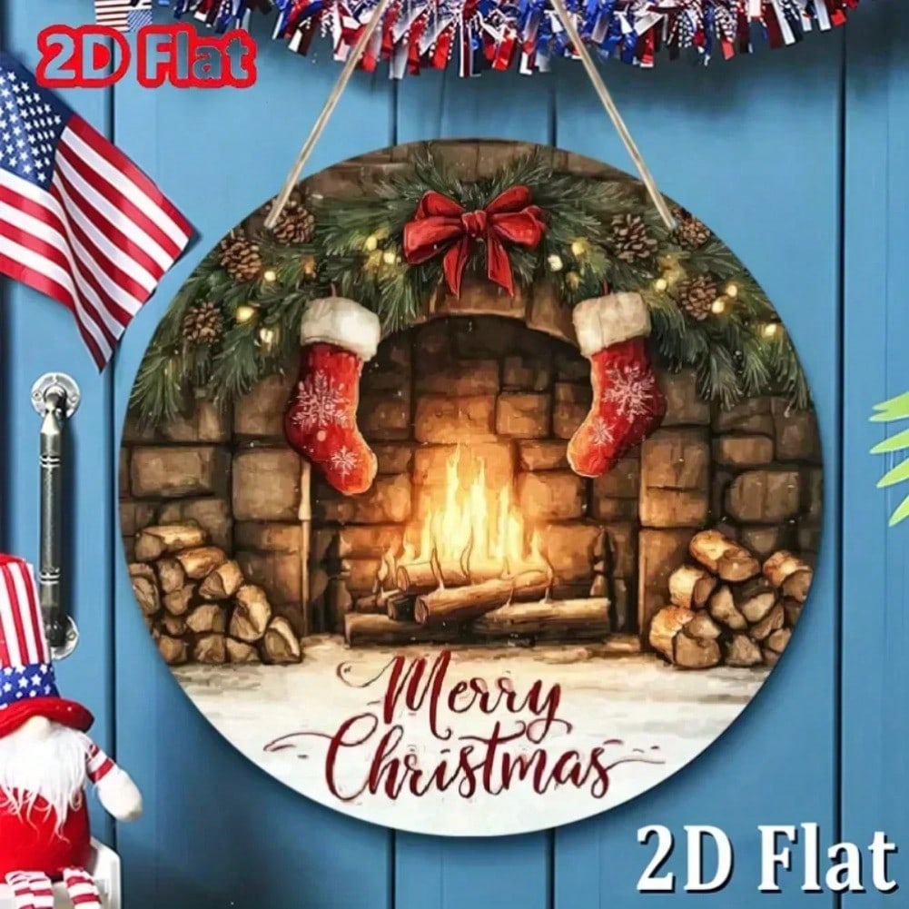 

Vintage Merry Christmas Stove Metal Tin Sign 8x8 Inch Retro Wall Decor 20x20 різнокольоровий