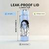 1PC Sketch Curly Hair Lady 750ml Color Plastic Sports Water Bottle Leakproof Flip Straw Lid Suitable for Sports Office Home Use