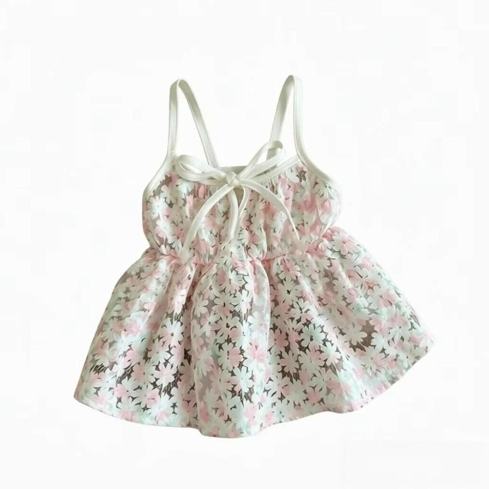 Comfortable Breathable Dog Dress Floral Print Pet Vest Cute Puppy Dress Dogs Cats
