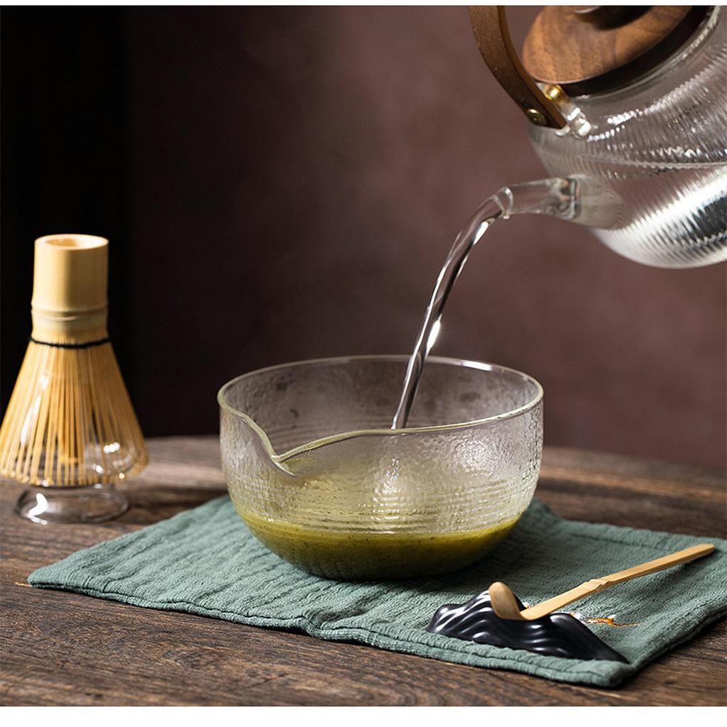 Glass Matcha Bowl Tea Bowl Japanese Style Easy Clean Unique Green Tea Cup Traditional Household Tea Mug