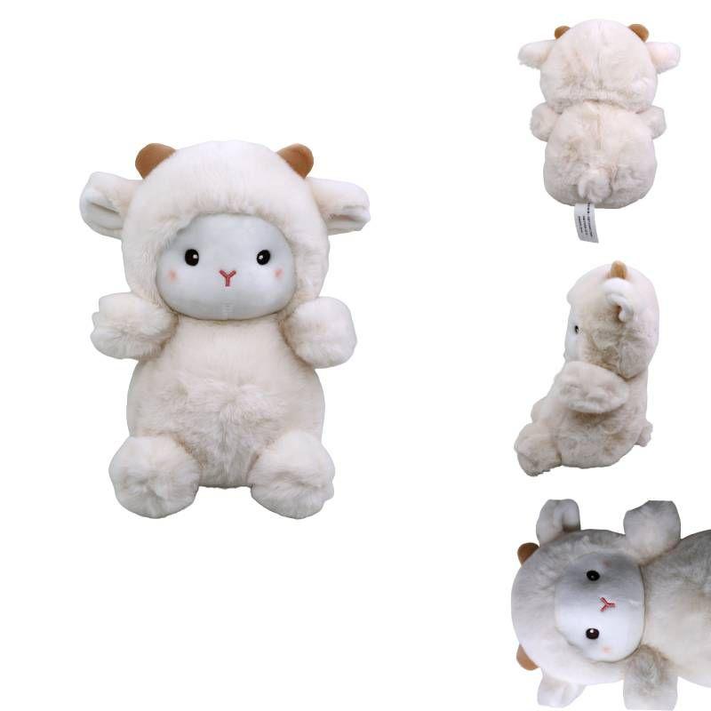 Soft And Huggable Plush Polk Lamb Doll For Kids Perfect Home Decoration And Christmas Gift