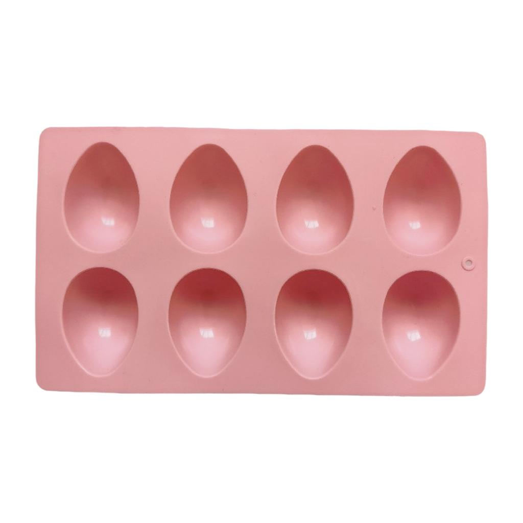 8-Cavity Easter Egg Shape Silicone Molds Baking Supplies Egg Shaped Silicone Molds for Cake Decorating Chocolate Candy