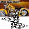 Motorcycle Stickers Flame Skull Pattern Car Body Stickers Decals Motorcycle Fuel Tank Creative Stickers Waterproof Decoration