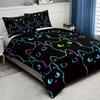 Cute Black Duvet Cover Set Color Cat Print Bedding Set Soft Comfortable Breathable Duvet Cover For Bedroom Decor