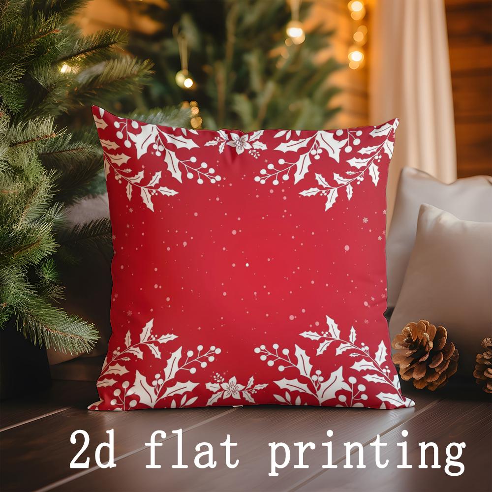 Weihnachts-Plaid &; Schneeflocken Kissen Geeignet für Sofa Schlafzimmer Auto Kissenbezug Kissen Rechteckiges Rückenkissen