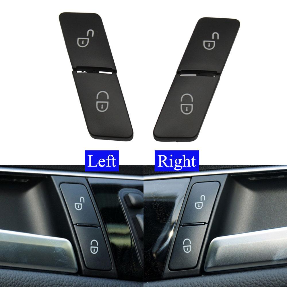 Inner Chrome Silver Door Lock Unlock Left Right Opening Switch Button For Benz C GLK E GLE Class C204 GLK204 W204 W212 W207