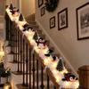 Illuminating Christmas Stair Snow Decor 40*20cm Snow Scene Decoration  Party Decoration