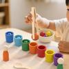 Montessori Siebenfarbige Farbbecher Zuordnen Sortieren Kognitionsspiele Training Früherziehung Lernspielzeug Geschenk Für Kinder Kinder