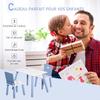 Children's Table and Chair Set, Wooden, for Drawing and Studying, Blue