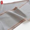Light Brown Stripe Natural Silk Women Long Scarf Fashion Ribbon Foulard Design Neckerchief Headscarf Bandana Warp Gift for Girls
