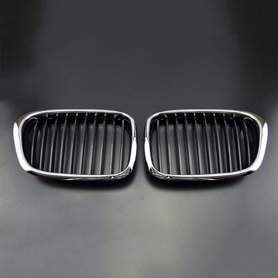 100% Nuevo y de Alta Calidad Plástico ABS Negro y plateado rodeando Parrilla Cromada Delantera Para B/MW Serie 5 E39 97-03