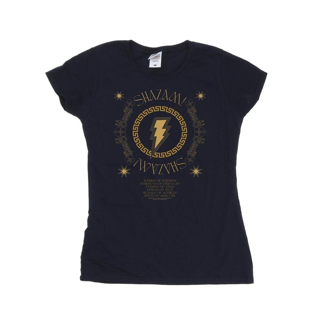 DC Comics Womens/Ladies Shazam Fury Of The Gods Golden Spiral Chest Cotton T-Shirt