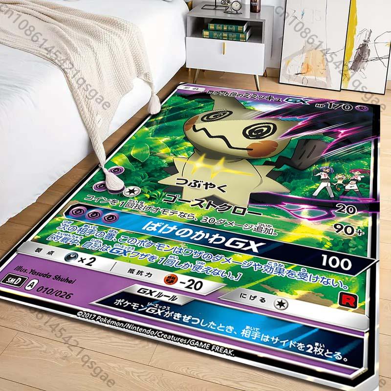 Naujas Produktas Pokémon Mimikyu Kortų Spausdintas Kilimas Svetainei Miegamajam Namų Dekoras Plotinis Kilimas Sofai Prieškambariui Žaidimų Kilimėlis