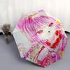 1pc Outdoor Umbrella with Cute Anime Girl Design - Automatic Opening/Closing, Portable 3-Fold Design, 8-Rib Iron Frame - Perfect Gift for Fans, T