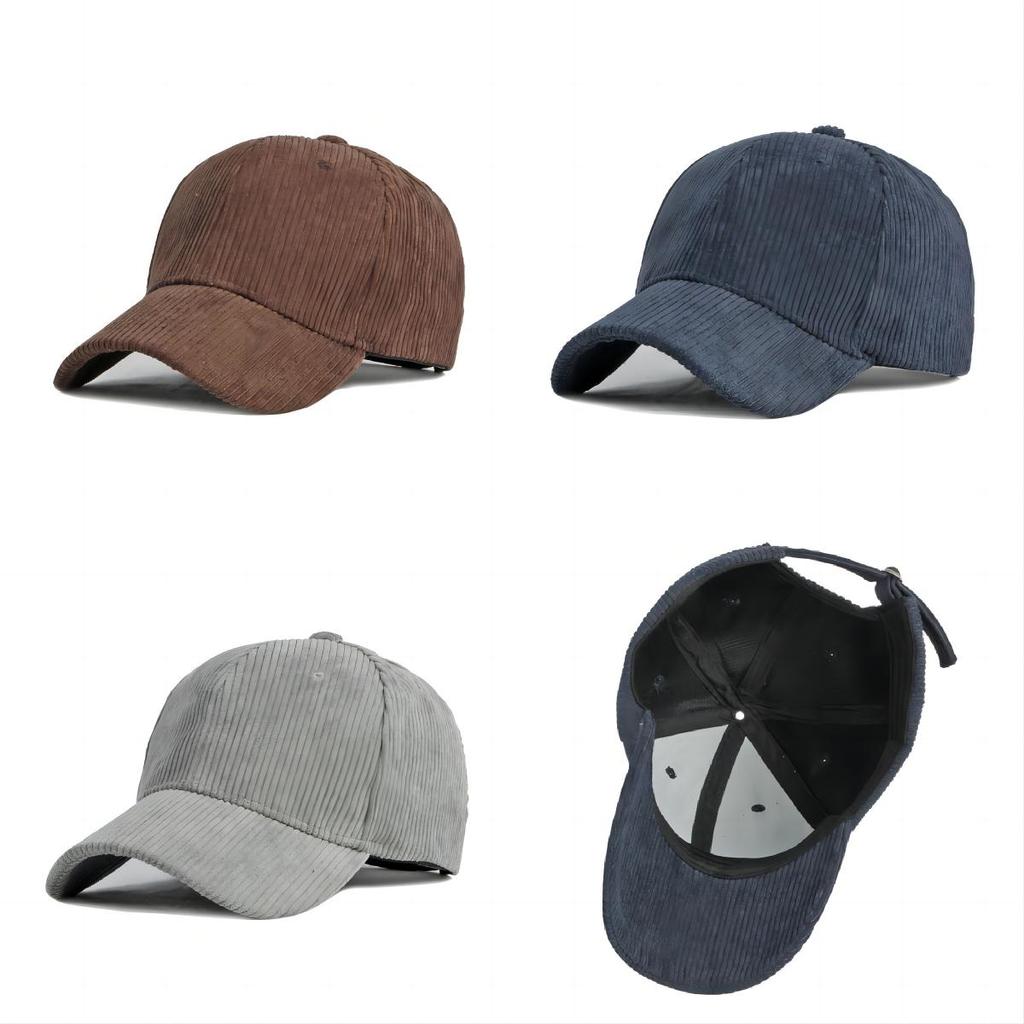 New Fall Winter Trendy High-quality Corduroy Cap Women Wide-brimmed Face-covering Youth Baseball Cap Street Sport Men Hiphop Cap