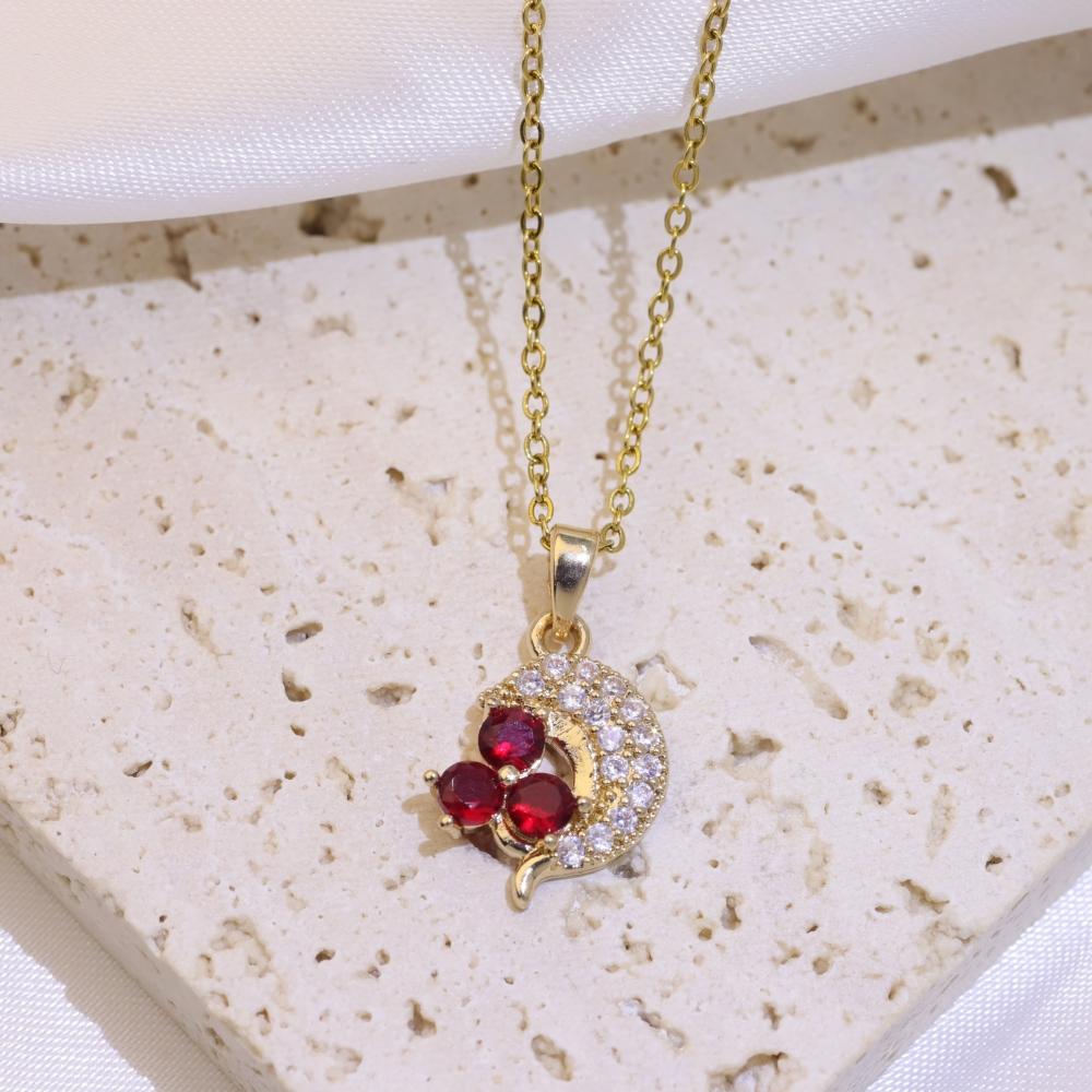 Fashion Dolphin Pendant Necklaces for Women Zirconia Necklace Wedding Party Jewelry Accessories