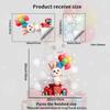 Sticker Cartoon Christmas Cute Pet Static Glass Sticker with Christmas Elk Pattern for Home Glass Decoration