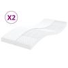 VidaXL Foam Mattress 2 Pcs White 100x200 Cm 7 Zones Hardness 20 ILD 356364