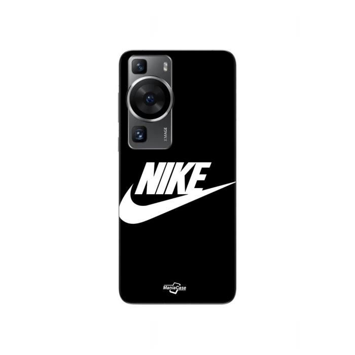 Coque - MANIACASE - Huawei P60 - Souple - Noir - Nike logo blanc avant blanc