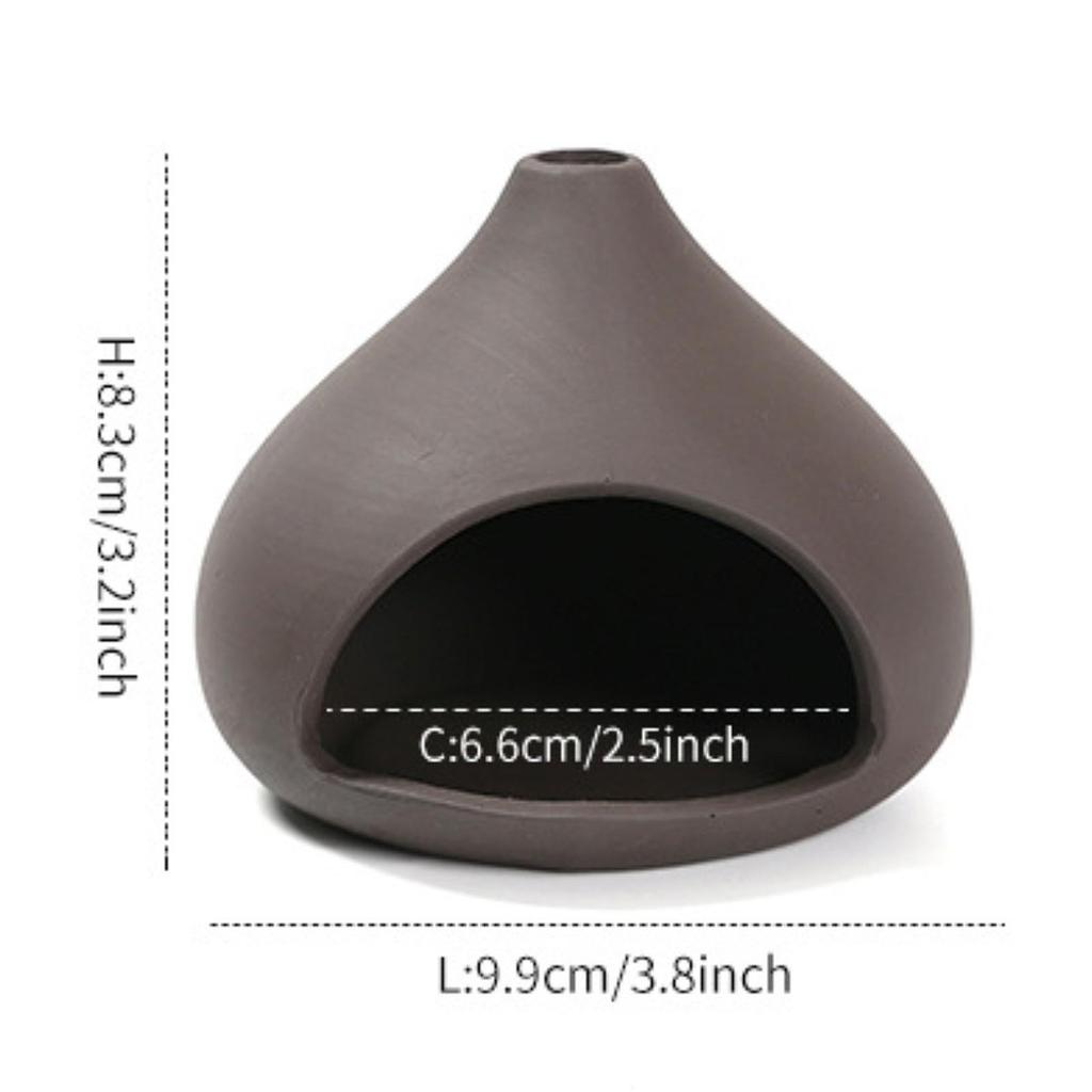 Cone Incense Burner Home Furnace Yoga Palo Santo Holder Ceramic Censer for Farmhouse Housewarming Dining Room Bedroom Office
