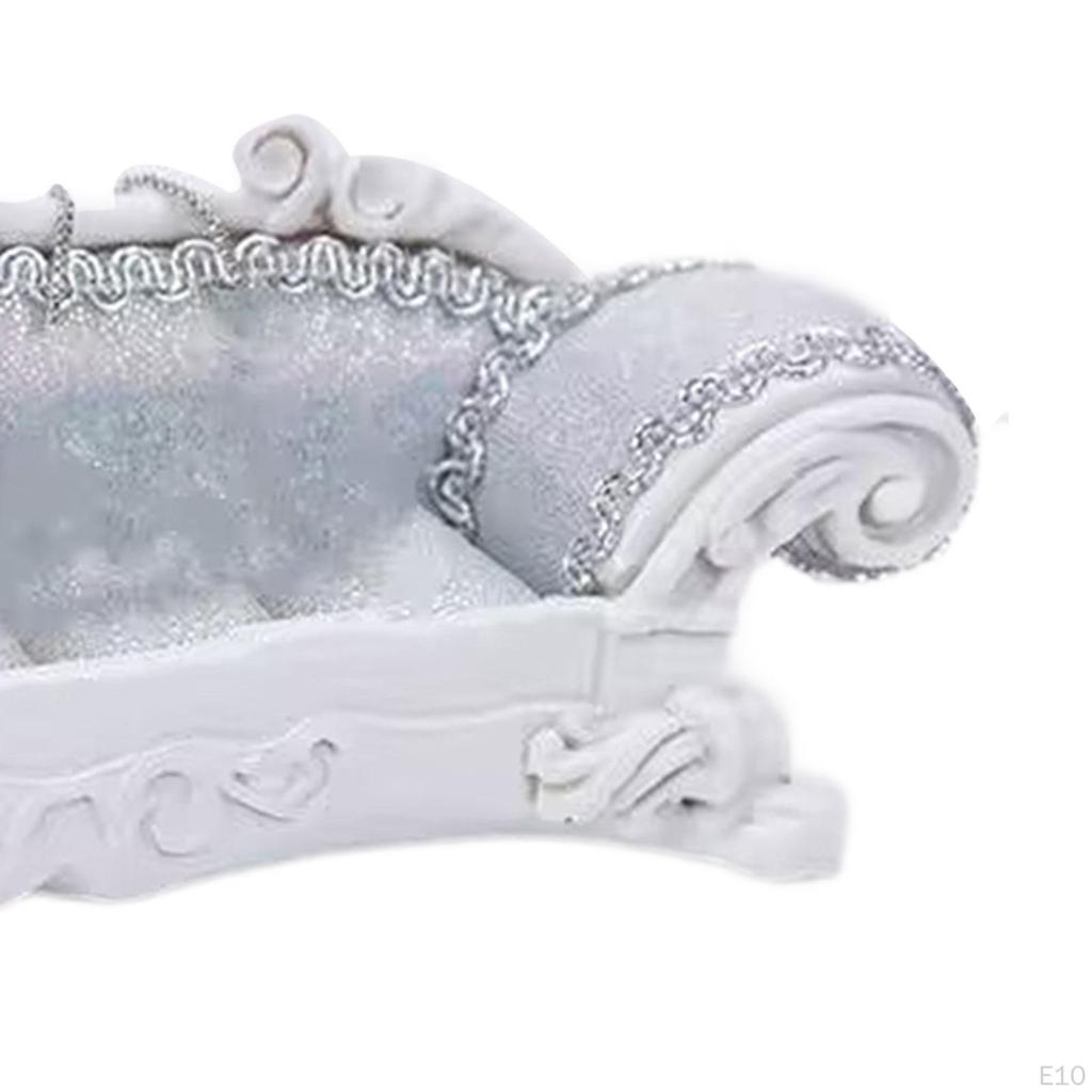 1/12 Dollhouse Long Sofa Miniature Model 14x8x5cm Realistic Furniture Accessories Versatile Ornament