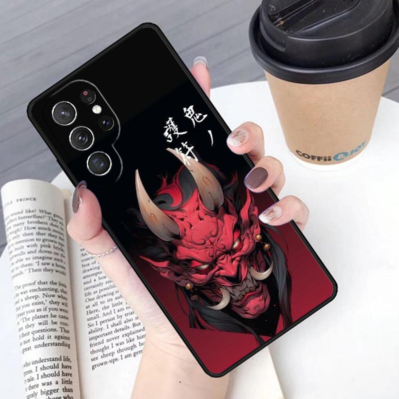 Oni Hannya Demon Mask phone case Cover For Samsung Galaxy S24 S25 Ultra S21 S22 Ultra S10E Note 10 Plus Note 20 FE S23