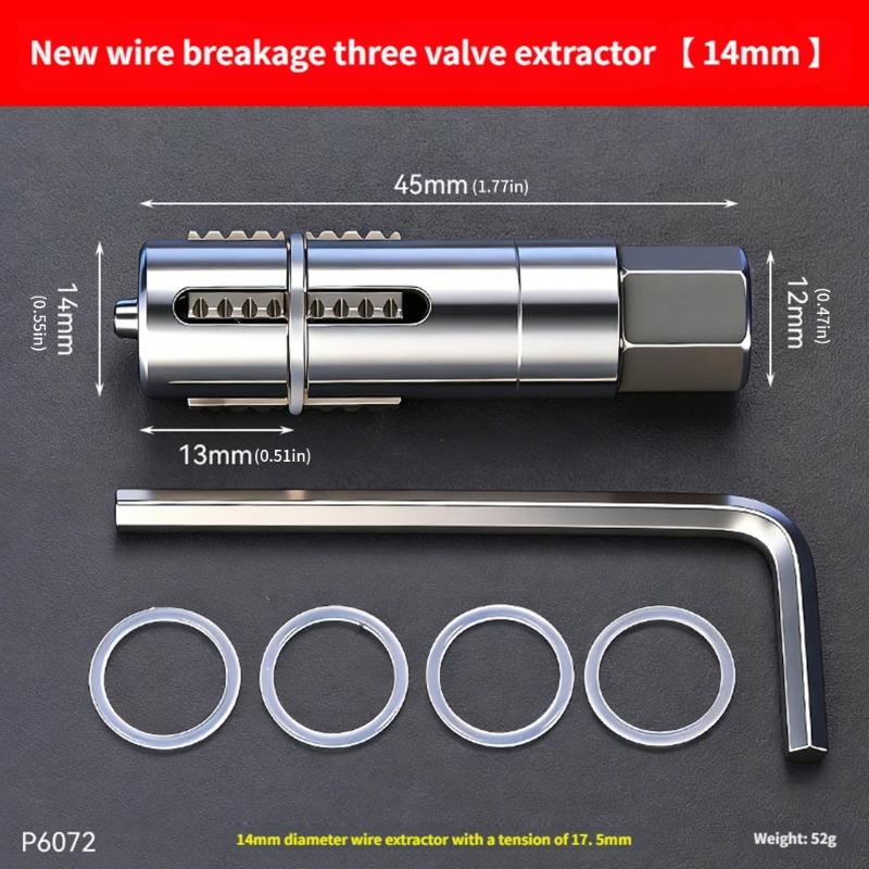 Broken Valves Thread Extractor Tool Faucet Removal Tool for 12mm14mm Diameter Stripped Pipe Extractor Set