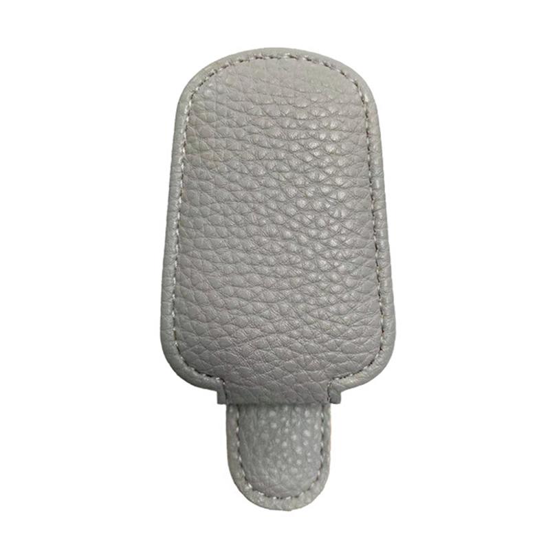 Clipuri de ochelari de soare auto din piele PU neagră, clipuri de depozitare convenabile, cu aspirație magnetică multifuncțională, pentru vizor de soare, auto, negru