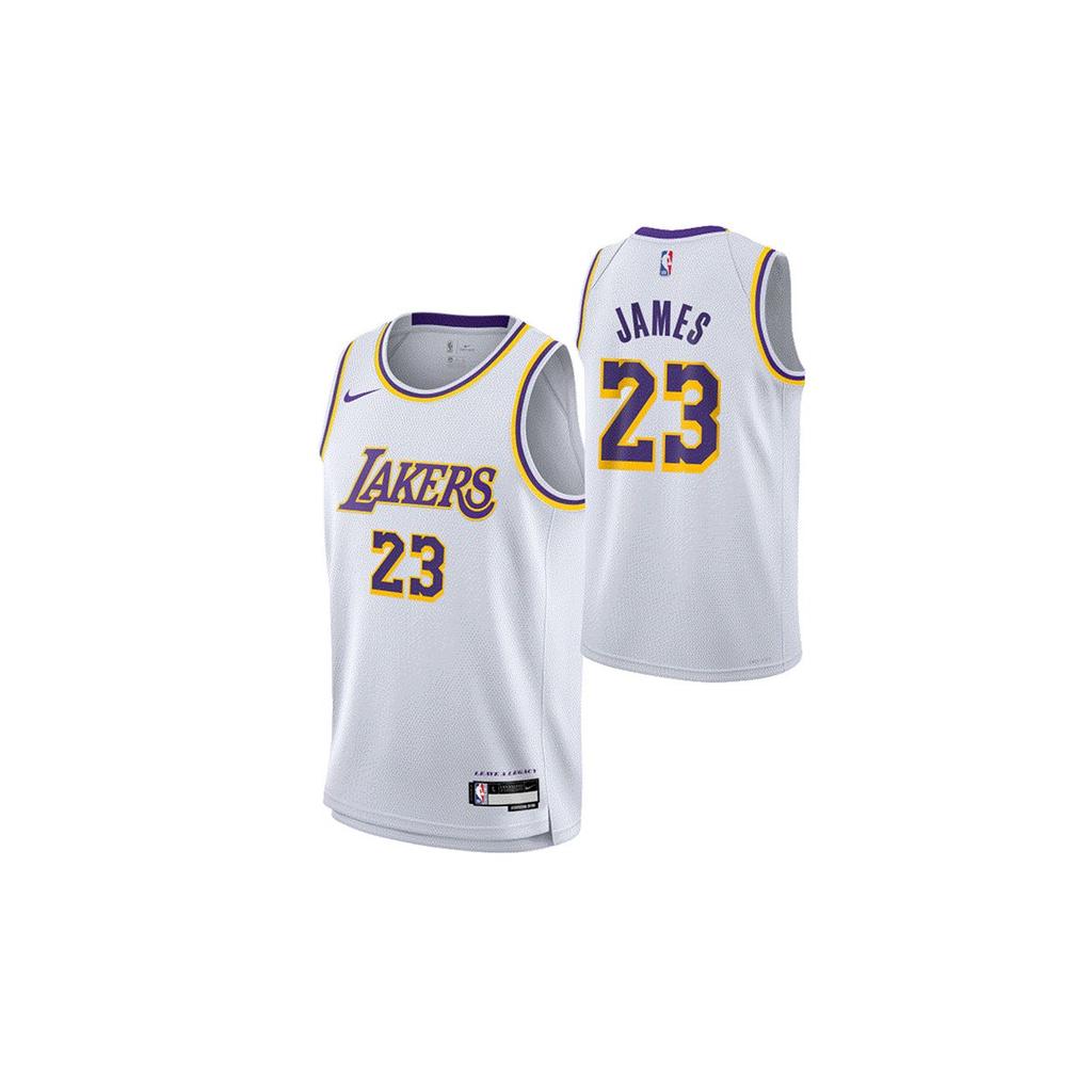 Nike X NBA Basketball Jersey Lakers LeBron James Sunday Home Athletic Breathable Kids Jerseys White 3Z2B7BX1P00-LAK23
