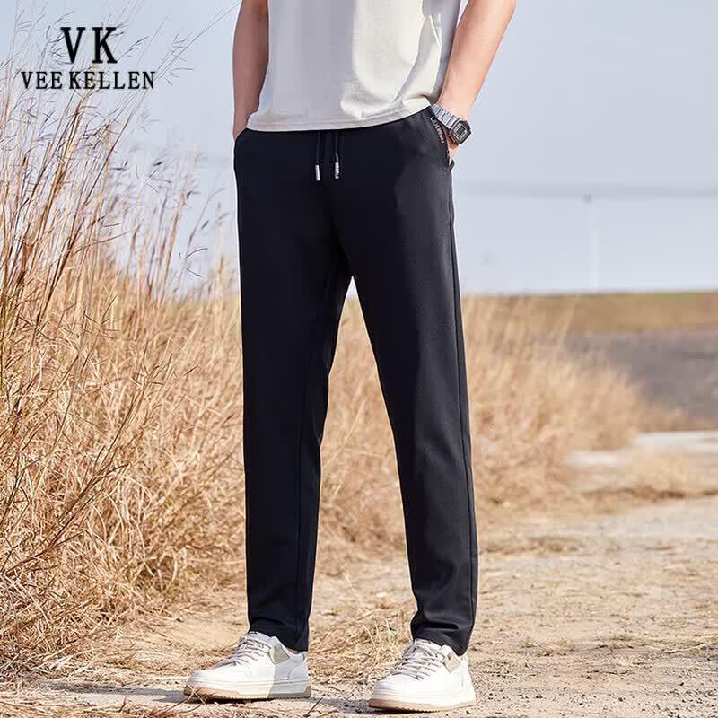 VEE KELLEN Men's Casual Quick-Dry Straight-Leg Pants