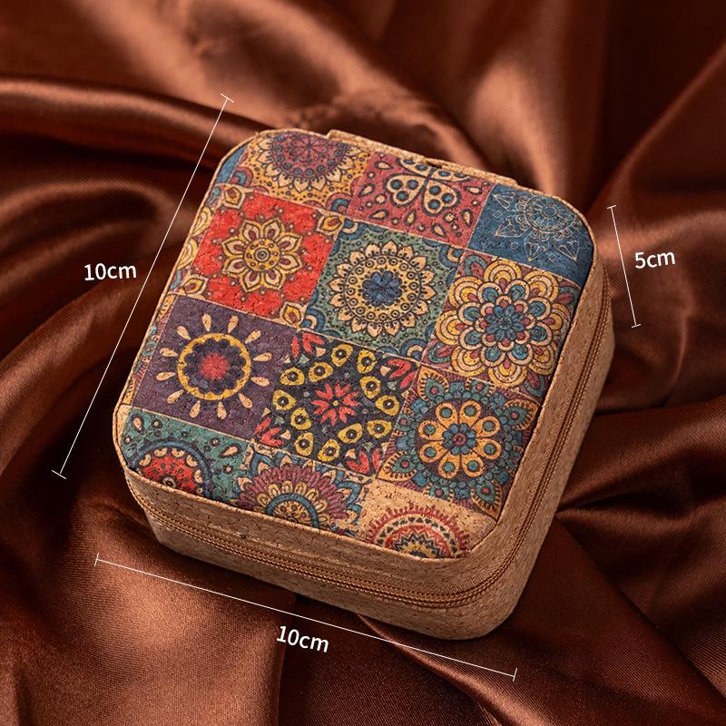 Retro Light Luxury Portable Jewelry Storage Box for Rings & Necklaces
