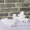 Creative Snowman Snow Letter Sign Silicone Mold For Handmade Cement Plasters Figurine Holiday Gift Home Decors Projects